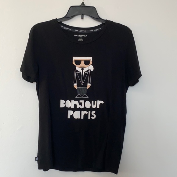 Karl Lagerfeld women’s black t-shirt - Picture 1 of 4